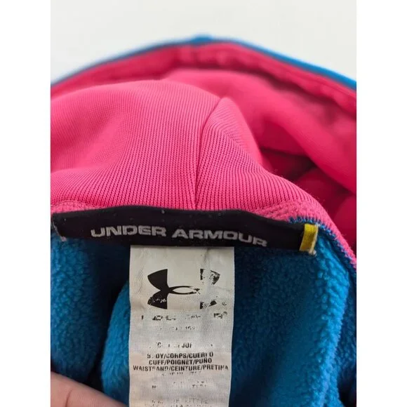 Under Armour Youth Boys Size L Blue Hoodie Loose Pullover Sweatshirt Pockets - Picture 10 of 11